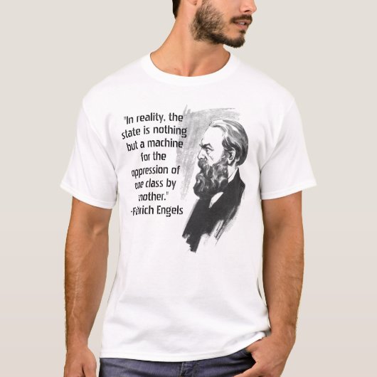 Friedrich Engels Quote T-Shirt (Voorkant)
