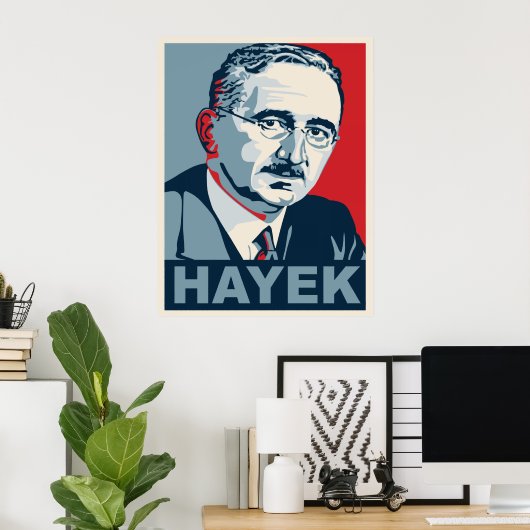 Friedrich Hayek Poster (Thuiskantoor)