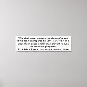 Friedrich Hayek Road tot Serfdom Limit Power Quote Canvas Afdruk (Voorkant)