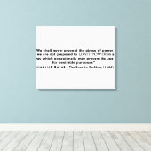 Friedrich Hayek Road tot Serfdom Limit Power Quote Canvas Afdruk (Insitu (Houten vloer))