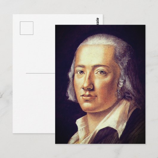 Friedrich Hölderlin van Franz Carl Hiemer, 1792 Briefkaart (Voorkant / Achterkant)