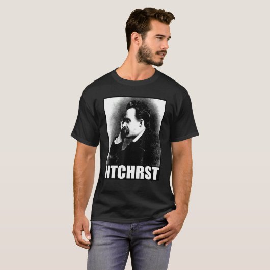 Friedrich Nietzsche Antichrist Ntchrist Grappige M T-shirt (Voorkant volledig)