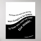 Friedrich Nietzsche citaat poster Zwart-wit (Voorkant)