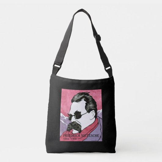 "Friedrich Nietzsche" Cross Body Bag Crossbody Tas (Voorkant)