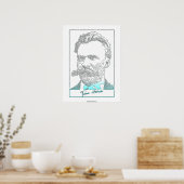 Friedrich Nietzsche. Duitse filosoof [010] Poster (Keuken)