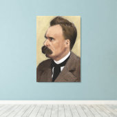 Friedrich Nietzsche Filosofie Fine Art Box Canvas (Insitu (Houten vloer))