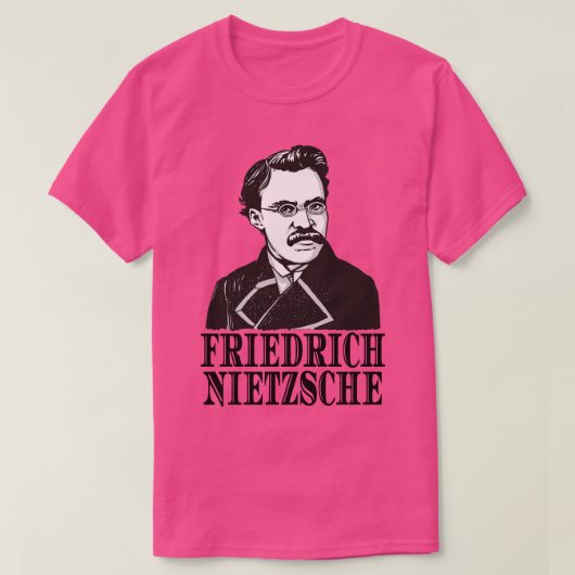 Friedrich Nietzsche Filosoof Dichter Denker T-shirt (Design voorkant)
