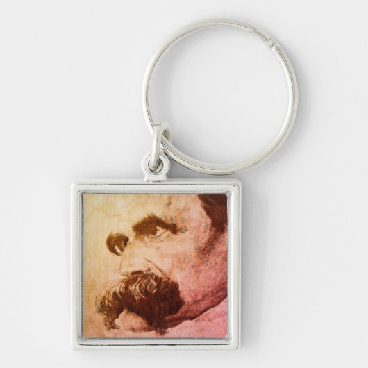 Friedrich Nietzsche (getekend door Hans Olde) Sleutelhanger (Voorkant)