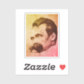 Friedrich Nietzsche (getekend door Hans Olde) Sticker (Vel)