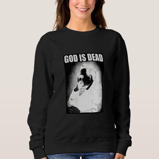 Friedrich Nietzsche God is dode filosofie God is Trui (Voorkant)