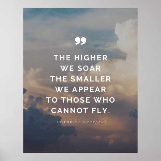 Friedrich Nietzsche Ispirational Quote Poster (Voorkant)