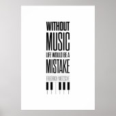 Friedrich Nietzsche Music Quote Poster (Voorkant)