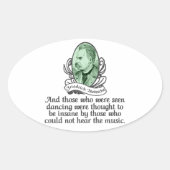 Friedrich Nietzsche Ovale Sticker (Voorkant)