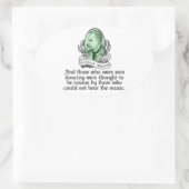 Friedrich Nietzsche Ovale Sticker (Tas)