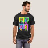 Friedrich Nietzsche Pop Kunst Poster Stijl T-shirt (Voorkant volledig)
