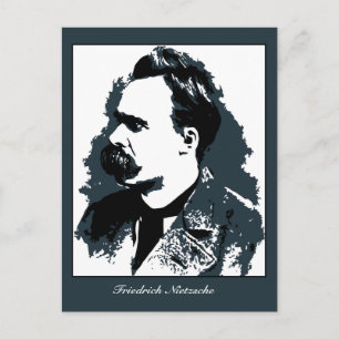 Friedrich Nietzsche portretvectortekening Briefkaart