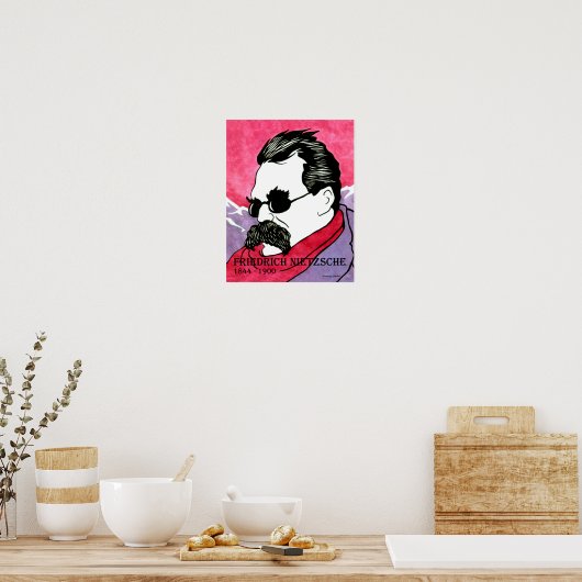 "Friedrich Nietzsche" Poster (Keuken)