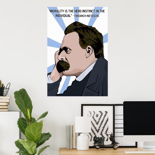 Friedrich Nietzsche Poster (Thuiskantoor)