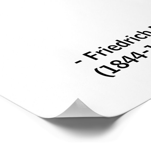 Friedrich Nietzsche Quote Poster (Hoek)