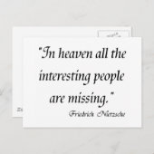 Friedrich Nietzsche Quotes op T-shirts! Briefkaart (Voorkant / Achterkant)