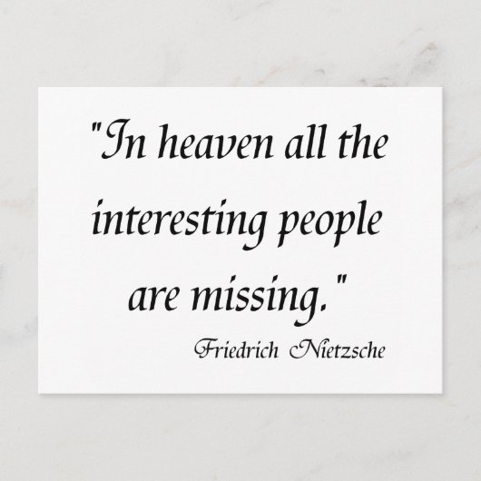 Friedrich Nietzsche Quotes op T-shirts! Briefkaart (Voorkant)