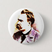 Friedrich Nietzsche Ronde Button 5,7 Cm (Voorkant)