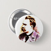 Friedrich Nietzsche Ronde Button 5,7 Cm (Voorkant /achterkant)