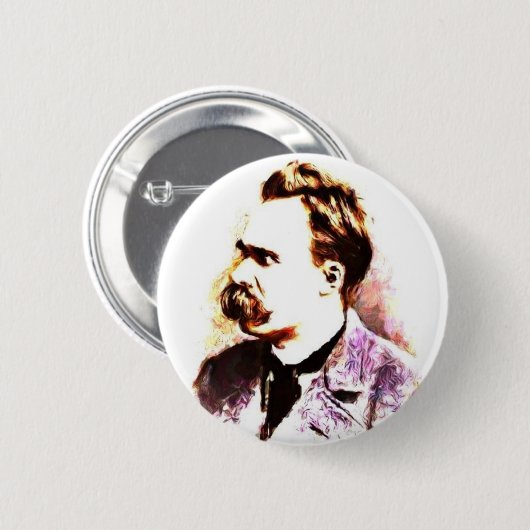 Friedrich Nietzsche Ronde Button 5,7 Cm (Voorkant /achterkant)