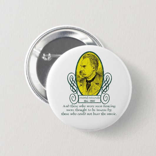 Friedrich Nietzsche Ronde Button 5,7 Cm (Voorkant /achterkant)