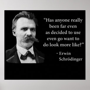 Friedrich Nietzsche Troll Quote Poster