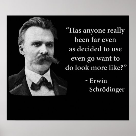 Friedrich Nietzsche Troll Quote Poster (Voorkant)