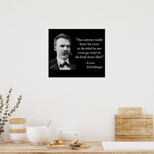 Friedrich Nietzsche Troll Quote Poster (Keuken)