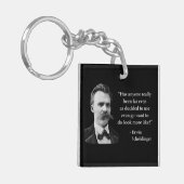 Friedrich Nietzsche Troll Quote Sleutelhanger (Voorkant Links)