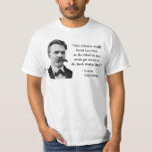 Friedrich Nietzsche Troll Quote T-shirt (Voorkant)