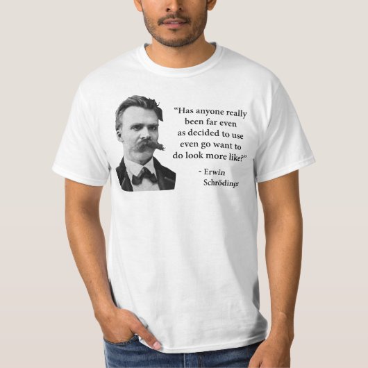 Friedrich Nietzsche Troll Quote T-shirt (Voorkant)