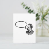 Friedrich Nietzsche Word Bubble BlackThe MUSEUM Za Briefkaart (Staand voorkant)
