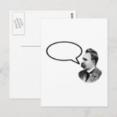 Friedrich Nietzsche Word Bubble BlackThe MUSEUM Za Briefkaart (Voorkant / Achterkant)