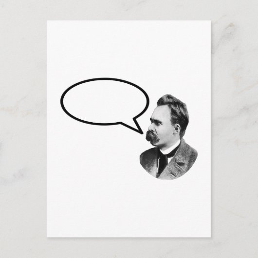 Friedrich Nietzsche Word Bubble BlackThe MUSEUM Za Briefkaart (Voorkant)