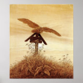Friedrich - Owl on Grave 1837 Poster (Voorkant)