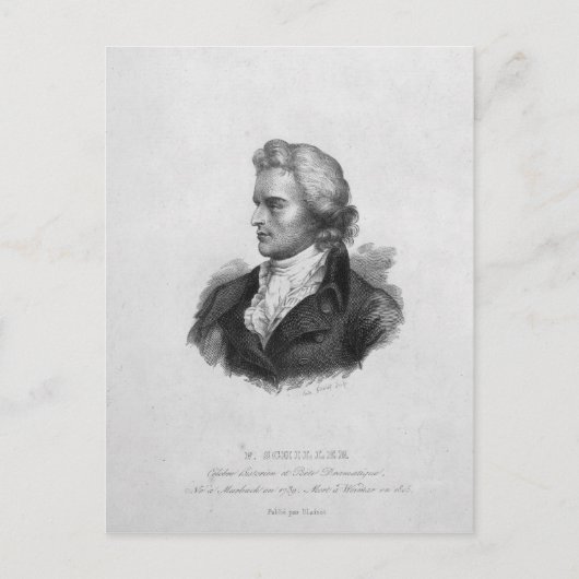 Friedrich Schiller Briefkaart (Voorkant)