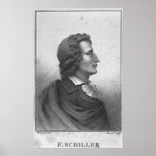 Friedrich Schiller gegraveerd door Massol Poster