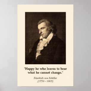 Friedrich Schiller - Quote over geluk Poster