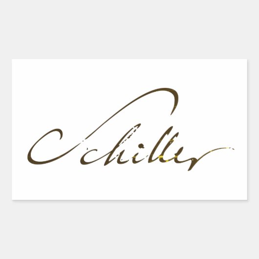 Friedrich Schiller Signature Rechthoekige Sticker (Voorkant)