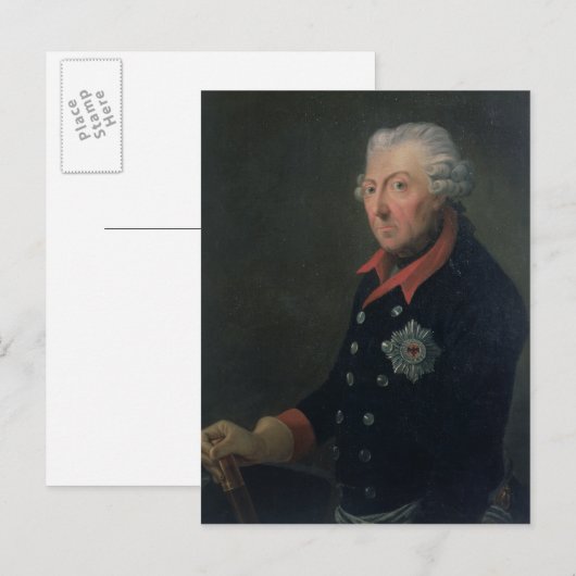 Friedrich the Great Wearing the Uniform Briefkaart (Voorkant / Achterkant)