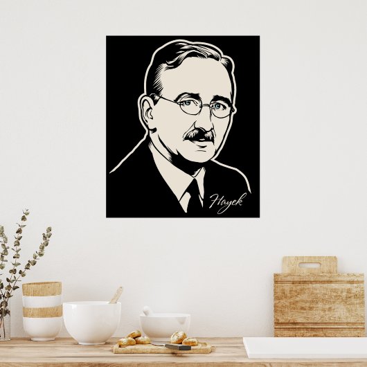 Friedrich von Hayek Print (Keuken)