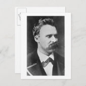 Friedrich Wilhelm Nietzsche (1844-1900) 1873 (b/w Briefkaart (Voorkant / Achterkant)