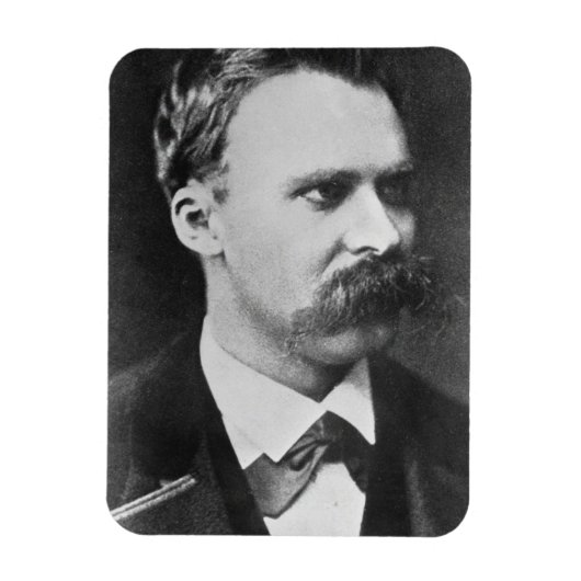 Friedrich Wilhelm Nietzsche (1844-1900) 1873 (b/w) Magneet (Verticaal)