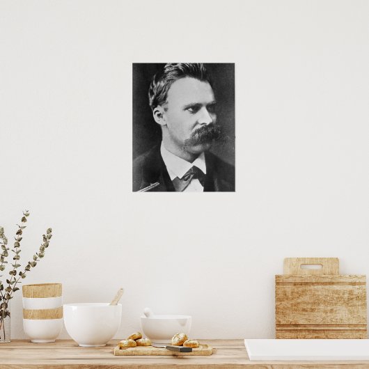 Friedrich Wilhelm Nietzsche (1844-1900) 1873 (b/w) Poster (Keuken)