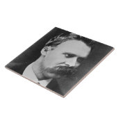 Friedrich Wilhelm Nietzsche (1844-1900) 1873 (b/w) Tegeltje (Zijkant)