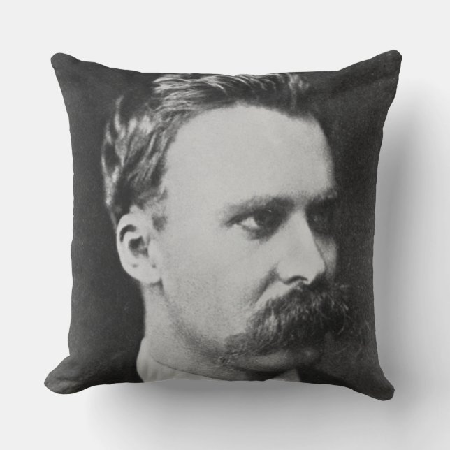 Friedrich Wilhelm Nietzsche (1844-1900) 1873 (zw) Kussen (Voorkant)